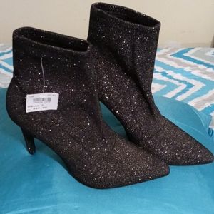 Black & Silver booties